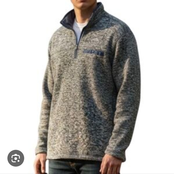 Eddie Bauer Other - Eddie Bauer Men's 1/4 Zip Sweater Pullover Fleece Lined Heather Gray Size XL